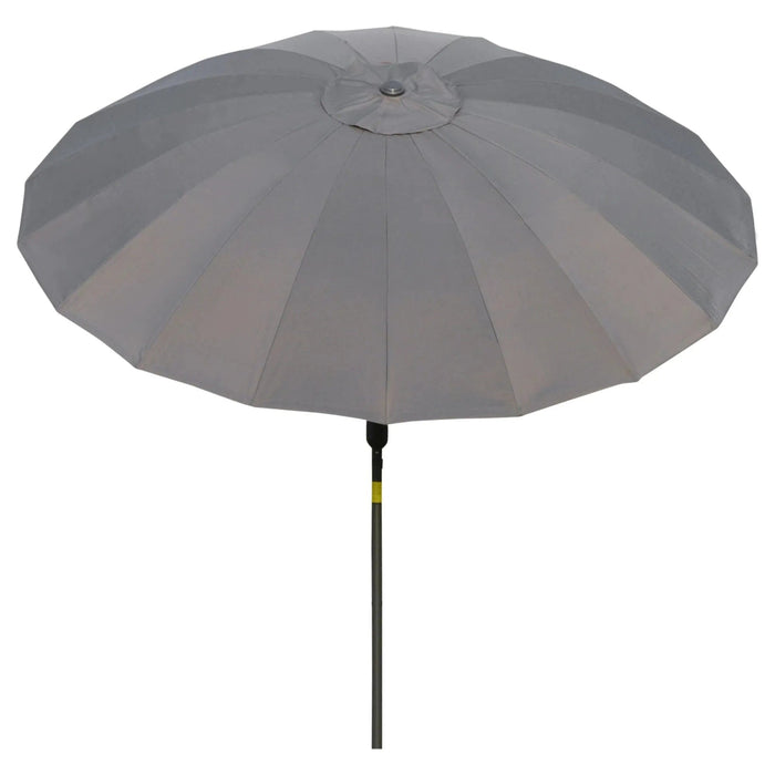 Outsunny 2.5m Shanghai Garden Parasol Umbrella with Crank & Tilt, Adjustable - Grey - Green4Life