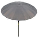 Outsunny 2.5m Shanghai Garden Parasol Umbrella with Crank & Tilt, Adjustable - Grey - Green4Life