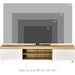 TV Unit Herringbone Pattern with Drawers & Shelves - Oak/White - Green4Life