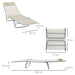 Beige Adjustable Reclining Sun Lounger - Outsunny - Green4Life