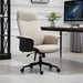 Vinsetto High Back Office Chair, Linen Fabric Upholstery & Adjustable Seat Height - Beige/Black - Green4Life