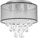 Modern LED Crystal Chandelier with Drum Shade - Silver - Green4Life