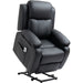 Electric Power Lift Reclining Massage Chair with Remote Control and Side Pocket - Black - Green4Life