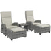 5-Piece Reliner Rattan Lounge Set - Grey - Outsunny - Green4Life