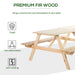 4-Seater Wooden Picnic Table - Outsunny - Green4Life