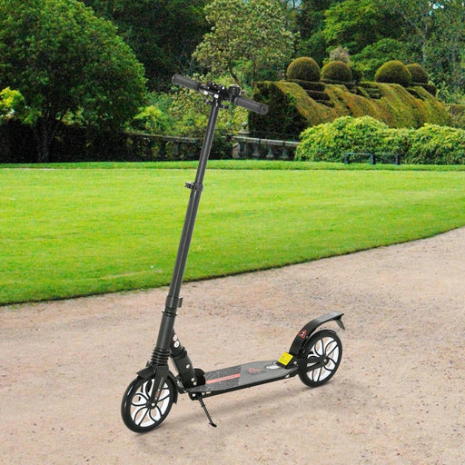 Foldable Scooter with Rear Brake for Ages 14+ years - Black - Green4Life