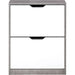 Two Drawer Shoe Cabinet - Grey/White - Green4Life