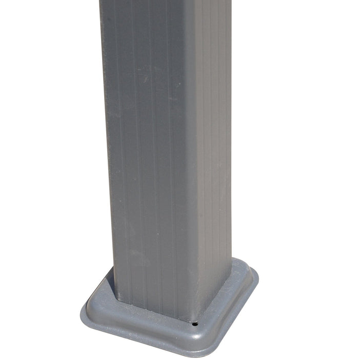 3 x 3 m Aluminium Pergola with Adjustable Sun Shade Canopy - Outsunny - Green4Life