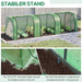 Outsunny 295L x 100W x 80H cm Small PVC Tunnel Greenhouse with Steel Frame - Green - Green4Life