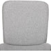 Set of 2 Linen-Touch Upholstered Bar Chairs with Backs and Steel Legs - Light Grey - Green4Life