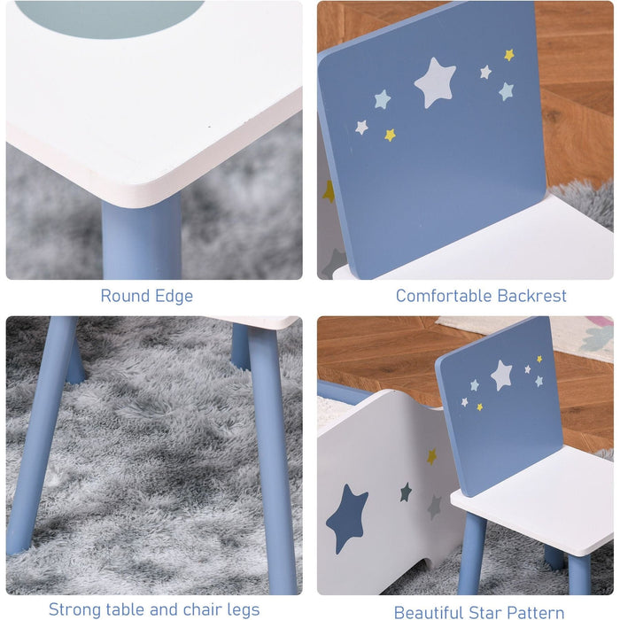 Starry Blue 3-Piece Toddler Table Set - Celestial Charm - Green4Life