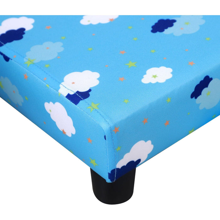 Starry Sky Blue Mini Sofa for Kids with Footrest - Green4Life