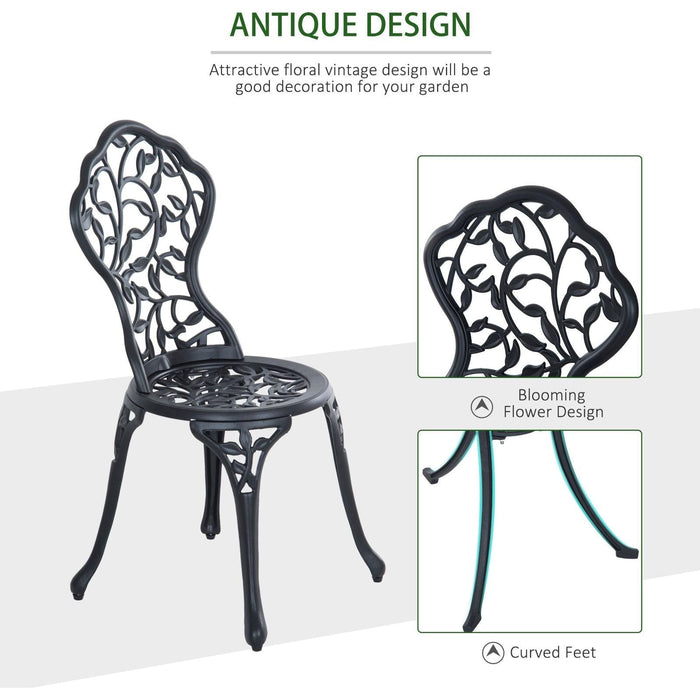 Classic Heritage - Cast Aluminum Bistro Set - Outsunny - Green4Life