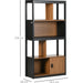 Modern 4-Tier  Freestanding Bookshelf - Walnut Brown - Green4Life