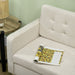 Cream White Modern Loveseat with Storage and Tufted Design - Green4Life