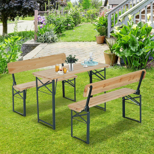Rustic Woodland 3-Piece Leisure Set, Outdoor Serenity - Outsunny - Green4Life