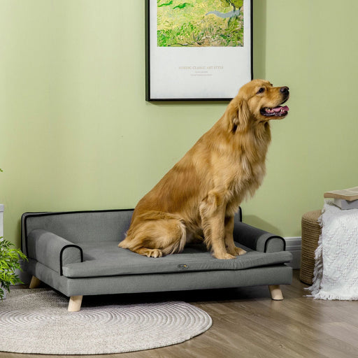 Majestic Grey Pet Sofa – Elevated Comfort for Large Dogs - Green4Life