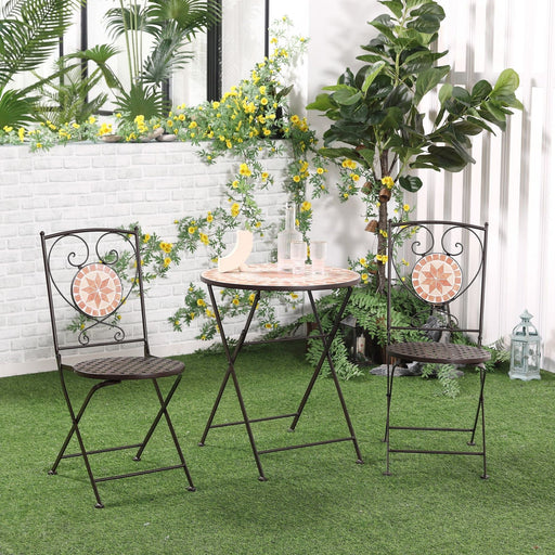 Sunshine Mosaic Bistro 2 Seater Set with Table - Outsunny - Green4Life