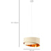 Pendant Light with Adjustable Hanging Chain - Beige & Gold - Green4Life