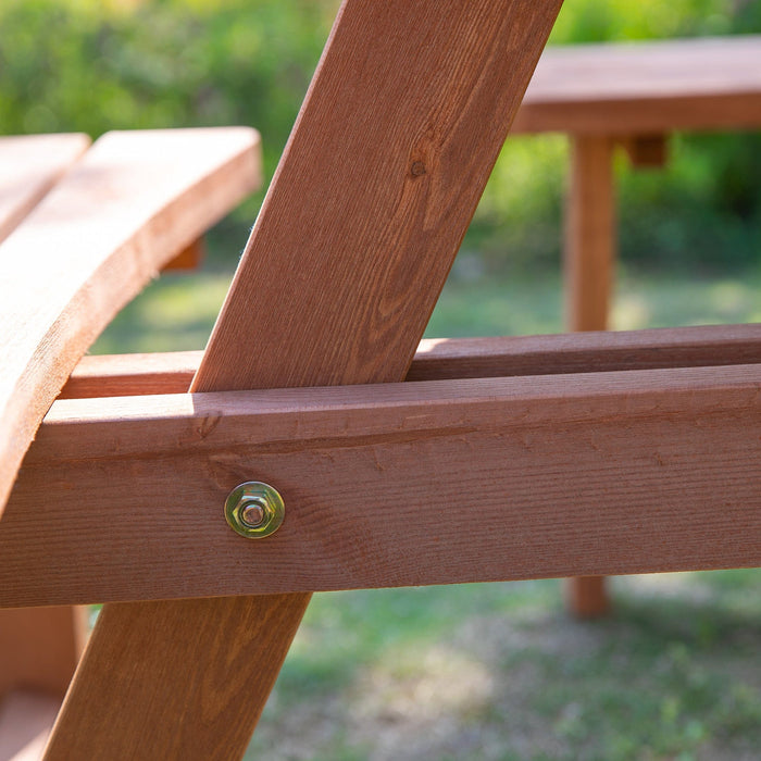 Wooden Picnic Bench for 8 - Garden Seating Solution - Outsunny - Green4Life