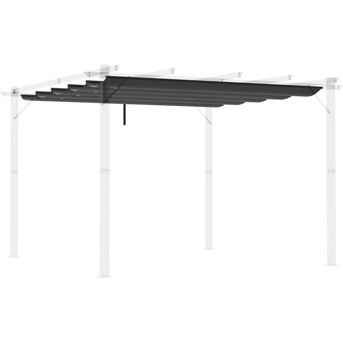 Outsunny Dark Grey FlexiShade - 3x3m Retractable Pergola Cover - Green4Life