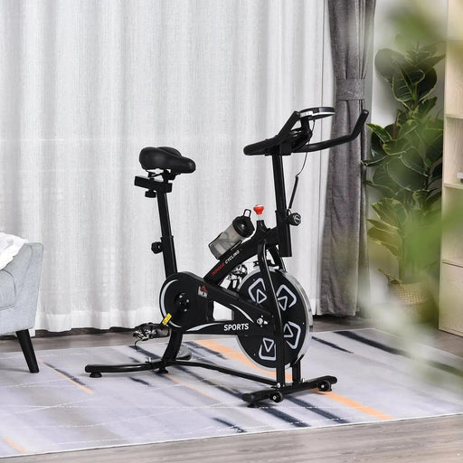 Flywheel Fitness Indoor Exercise Bike with LCD Display - Black - Green4Life