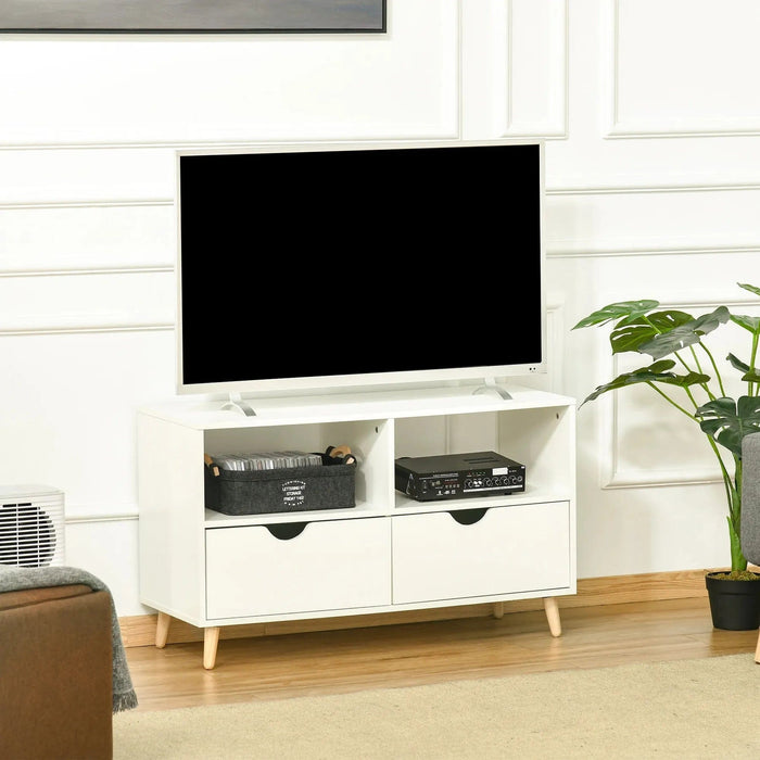 TV Stand Cabinet with Shelf & Drawers for TVs up to 42" - White - Green4Life