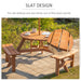 Fir Wood Outdoor Dining Set for 6 - Outsunny - Green4Life