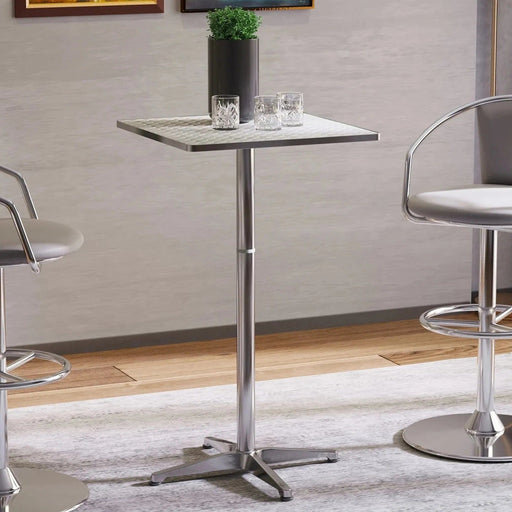 Height Adjustable Bar Table with Stainless Steel Top - Green4Life