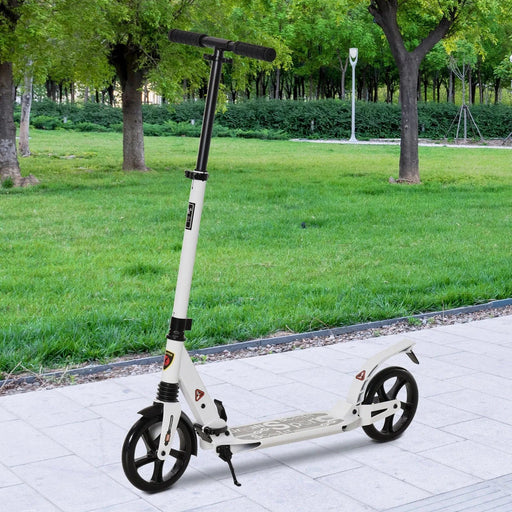 Foldable Scooter with Adjustable Height, 94L x 38W x 90-105Hcm - White - Green4Life