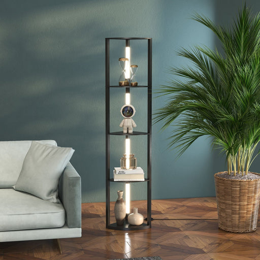Minimalist Corner LED Floor Lamp with Shelves - Green4Life