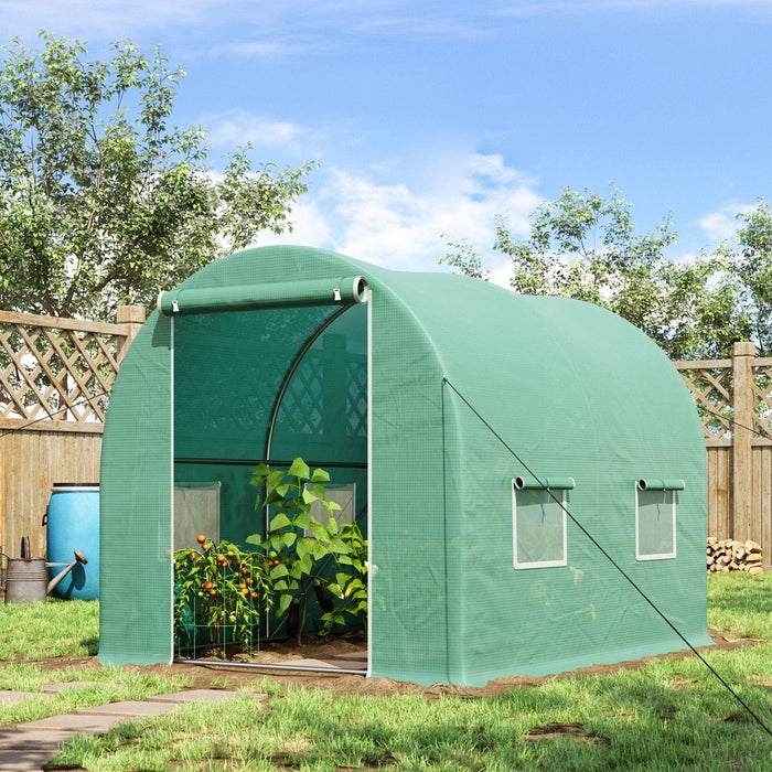 Outsunny 3L x 2W x 2H m Walk-in Greenhouse - Green - Green4Life