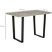 Modern Dining Table for 4 People, Cement Effect with U-Shaped Metal Legs - Light Grey - Green4Life