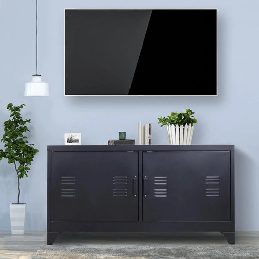 Industrial Steel TV Stand - Black - Green4Life