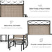 Dual Glide Set - 2-Seater Outdoor Bistro Set with Glass Table in Earthy Brown - Outsunny - Green4Life