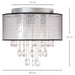 Modern LED Crystal Chandelier with Drum Shade - Silver - Green4Life