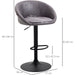 Set of 2 Modern Swivel Bar Stools with PU Leather Upholstery, Footrest, Armrests, and Back - Dark Brown - Green4Life