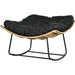 Luxurious Patio Rattan Rocking Chair with Thick Cushion - Black - Outsunny - Green4Life