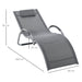 Ergonomic Sun Lounger with Pillow - Grey - Outsunny - Green4Life