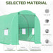 Outsunny 4.45L x 1.9W x 2H m Walk-in Tunnel Greenhouse with Door and Ventilation Windows - Green - Green4Life