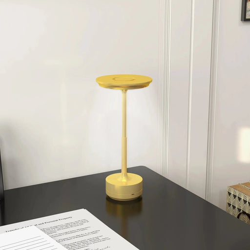 Sleek Gold-Tone Wireless LED Desk Lamp, Touch-Controlled, Rechargeable for Versatile Use - Green4Life
