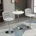 Set of 2 Fabric Upholstered Bar Chairs with Height Adjustment, 360° Swivel, Backrest & Footrest - Light Grey - Green4Life