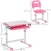 Pink Adjustable Study Suite - Kids Ergonomic Desk Set - Green4Life