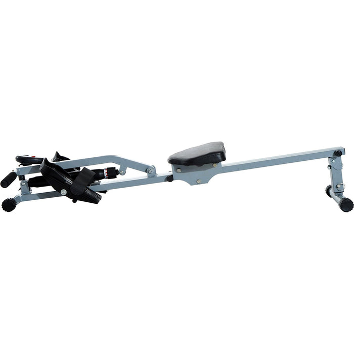 Rowing Machine with 12 Strength adjustable levels & LCD Monitor - Grey/Black - Green4Life