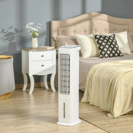 HOMCOM Air Cooler Fan with 3 Modes & 3 Speeds - White - Green4Life