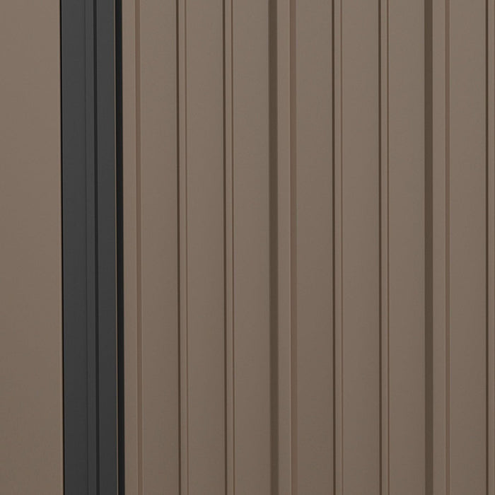 Outsunny 5 x 3 ft Metal Storage Shed Patio with Single Lockable Door - Brown - Green4Life