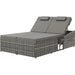 Outsunny Comfort Duo - Adjustable Double Rattan Sun Lounger Set - Grey - Green4Life