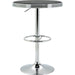 Round Height Adjustable Bar Table with Faux Leather Tabletop and Adjustable Footrest - Green4Life