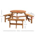 Fir Wood Outdoor Dining Set for 6 - Outsunny - Green4Life