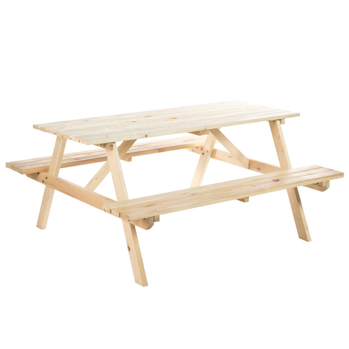 4-Seater Wooden Picnic Table - Outsunny - Green4Life